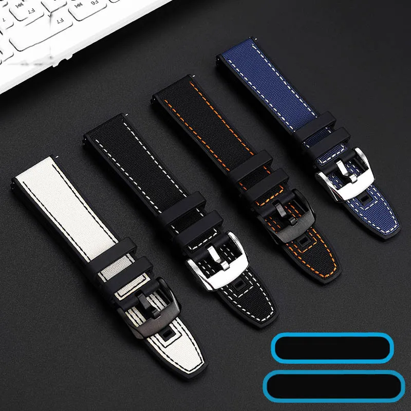 Aangepast Aan De Tissot T125 Speed Seagull Ocean Star Serie Hoge Kwaliteit Nylon Patroon Rubber Horlogeband 22Mm