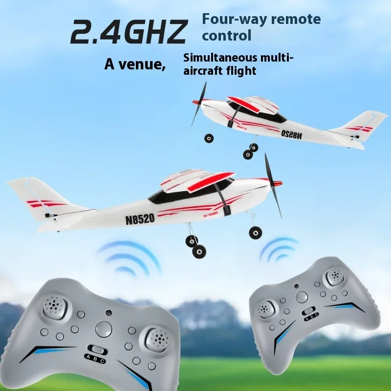 New 2.4g Cessna Fighter Fx9601 Four-Channel Brushless Motor Fixed Wing Remote Control Toy Aircraft Flight Model Toy Boy'S Gift