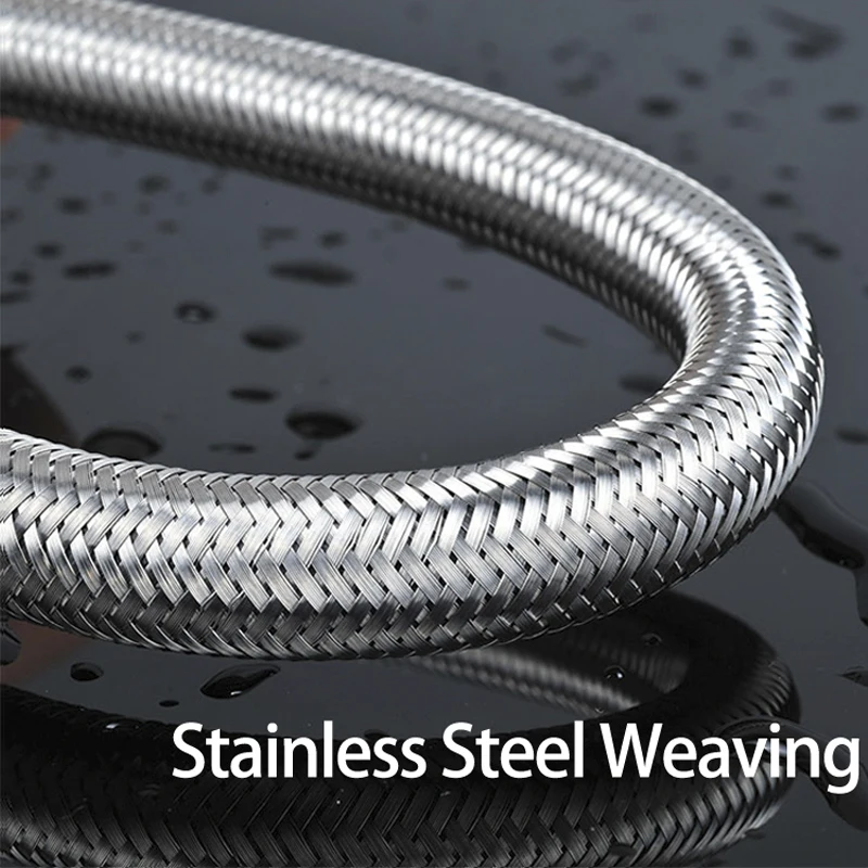 M10/M8 G1/2 Stainless Steel Braided Hose Faucets Mixed hot and Cold Water Inlet Pipe Basin Wash Basin Water Pipe 80cm1M1.5M2M