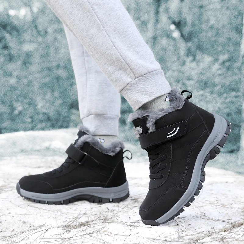 Men's Hiking Casual Shoes Winter Men's Boots Women Pu Leather Waterproof Sports Shoes Neutral Outdoor Hiking Boots Fast Delivery