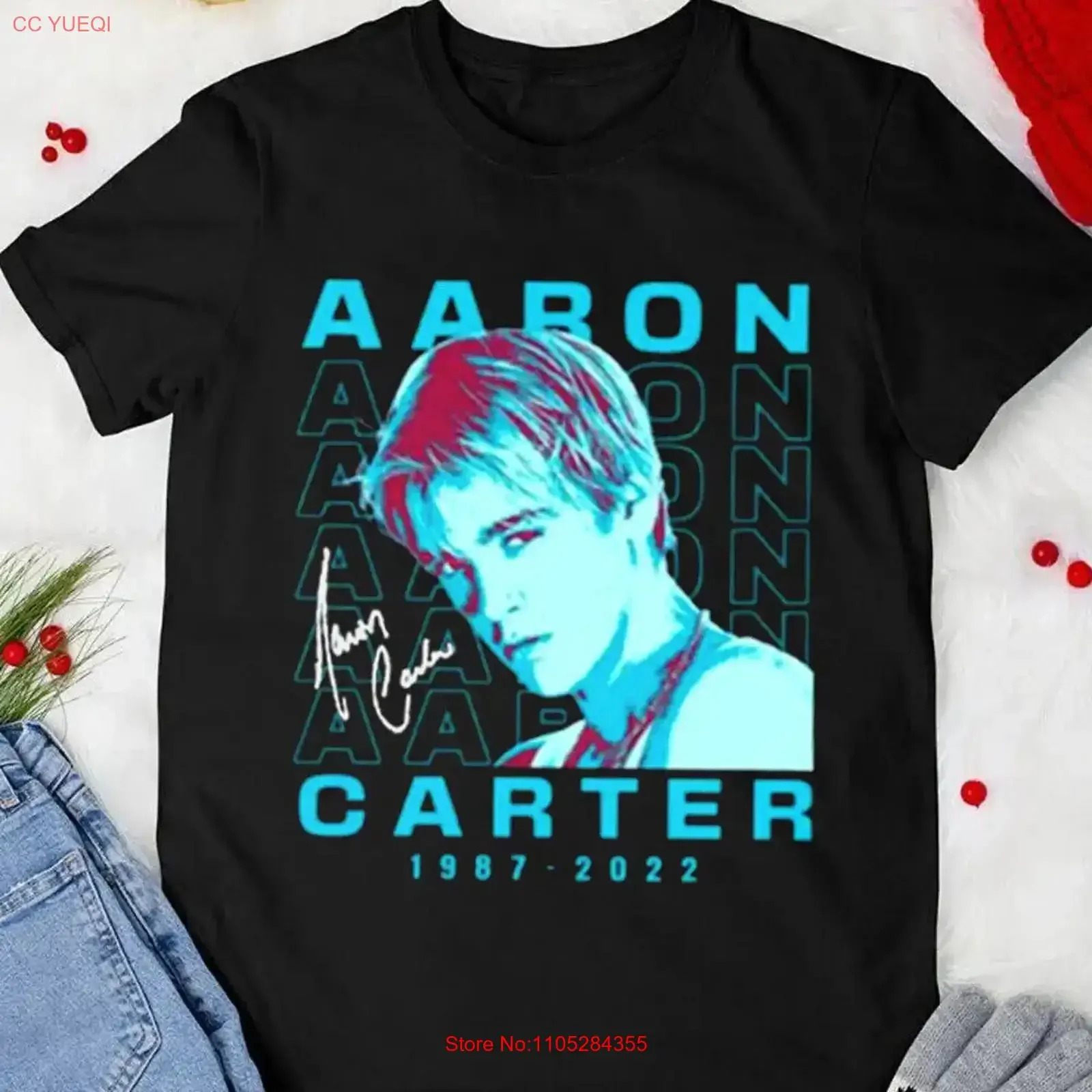 New Popular Aaron Carter T shirt 90s For Fans S 234XL HUN819 vintage Washed Soft homme designer clothes Breathable fashion