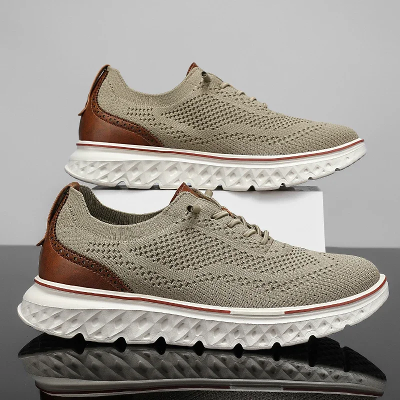 

Men Sneakers Mesh Casual Men's Shoes Platforms Fashion Breathable Soft Soled Loafers Outdoor Walking Jogging Tennis Shoes