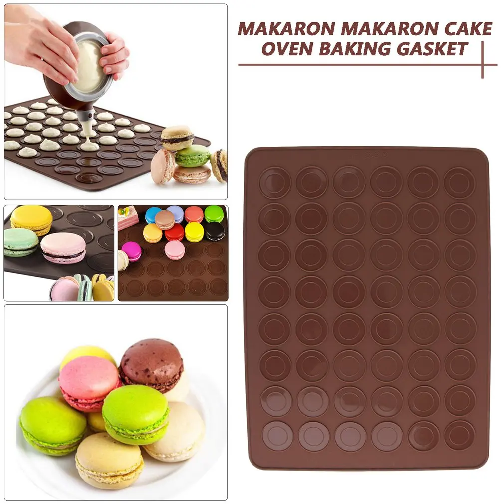 1pcs 48 Macaron Mat Silicone Macaron Mold Baking Pastry Baking Mat Sheet Muffin Tray Reusable Bakeware Kitchen Tools Accessories