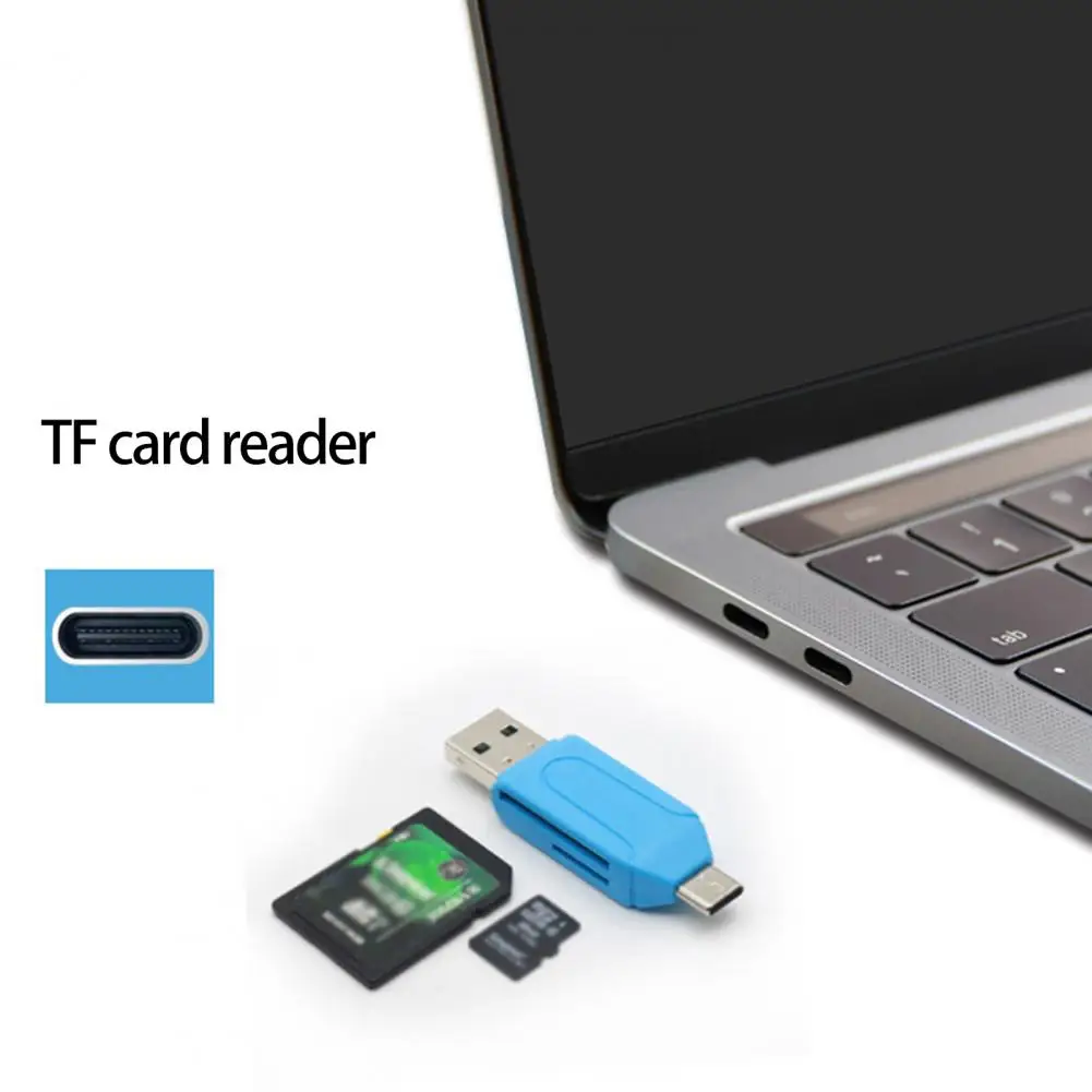 Plug Play  Professional USB Type-C Smart Memory TF SD-Card Reader External Memory Card Reader Driver-free   for Laptop