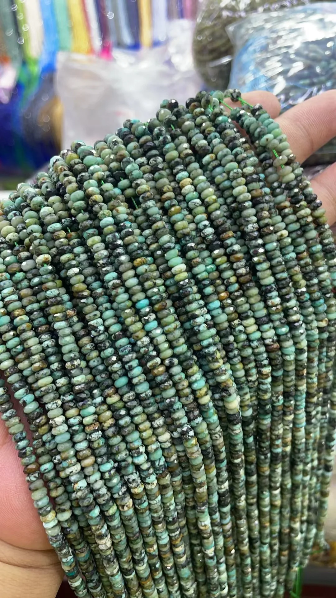 

Wholesale Natural African Pine 2x4 Abacus beads Cut Length:39cm