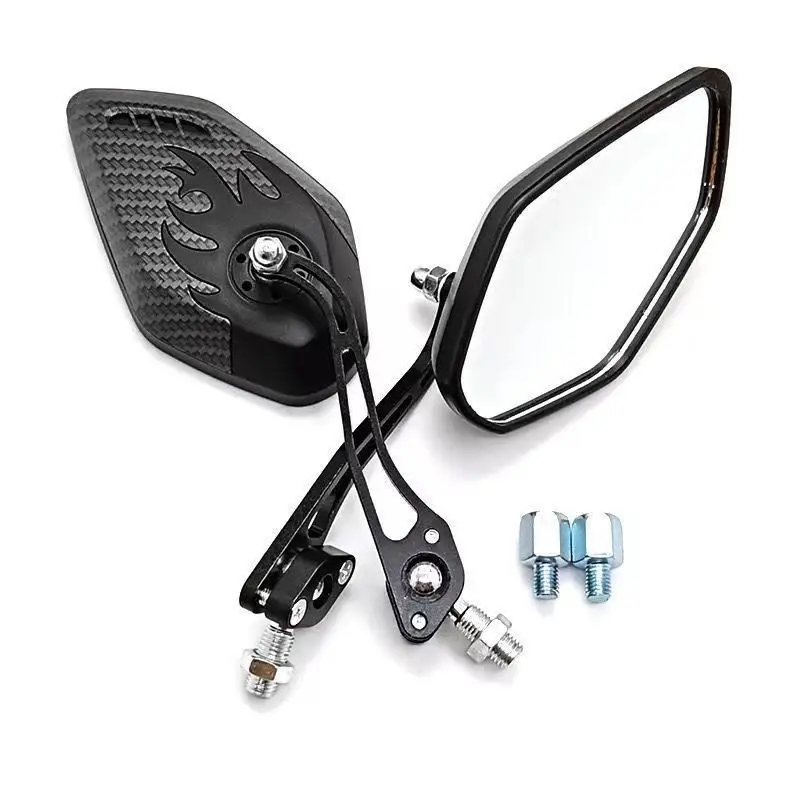 Motorcycle scooter flame type rearview mirror modification reverse mirror electric vehicle reflector for Ducati motorcycle