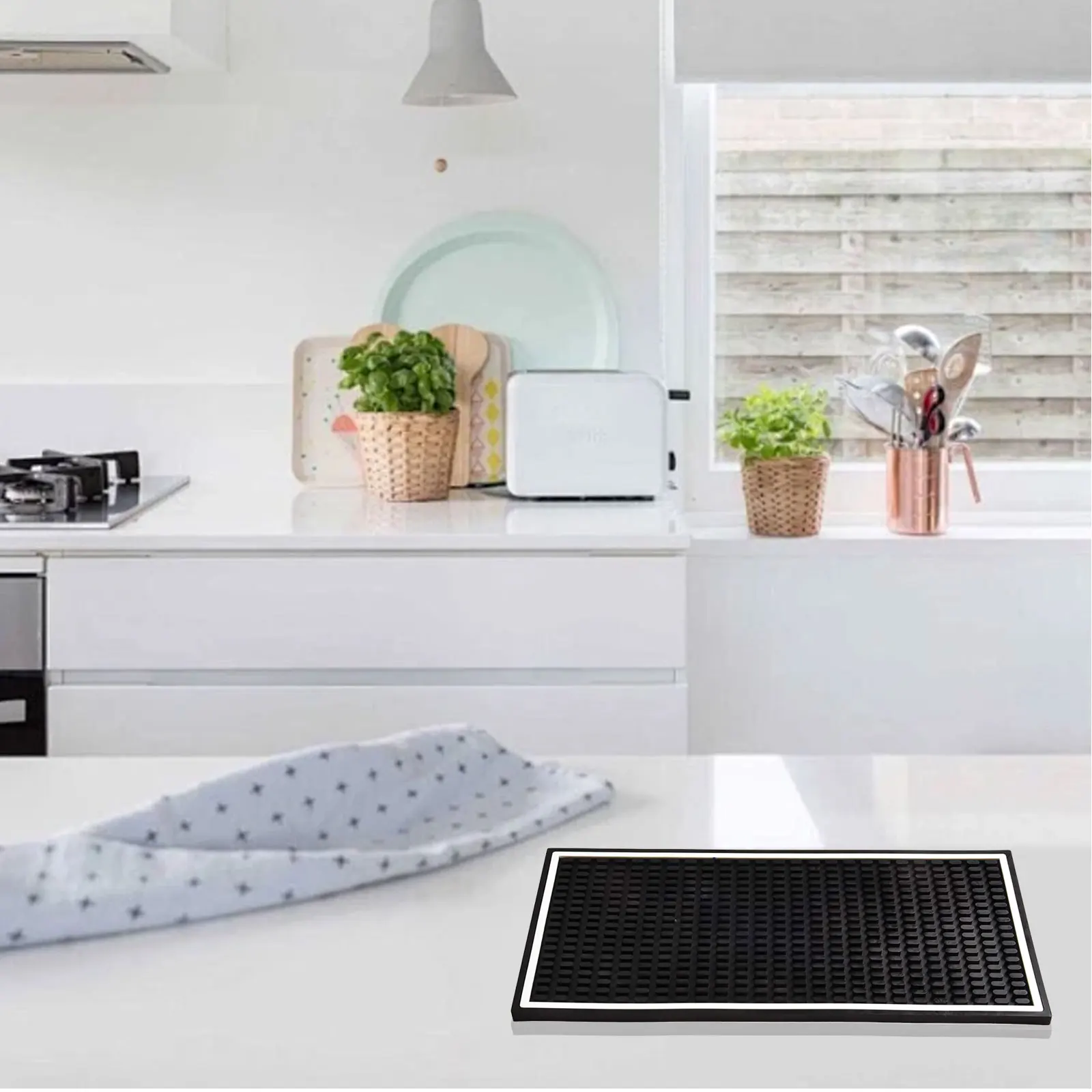 Cocktail Pad Bar Mat Washable Drip Mat Non Slip Reliable Silicone 10*10CM/15*30CM/30*45CM Black Convenient Decoration Practical