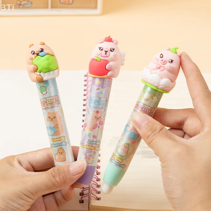 Gomma da cancellare per capibara cartone animato Kawaii Gomma da cancellare per studenti Gomma da cancellare creativa per ufficio Materiale scolastico Regali di cancelleria per studenti