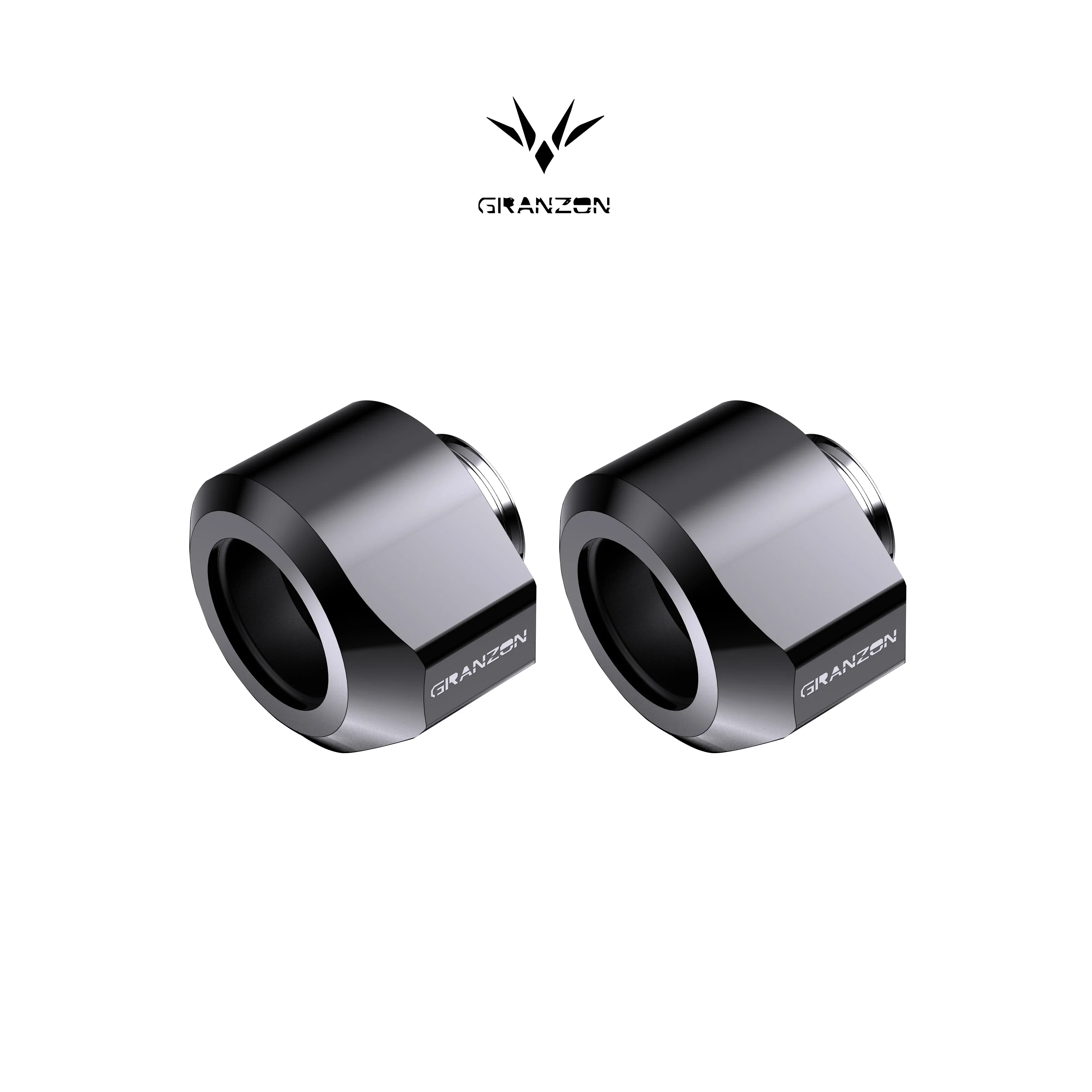 Złączka Granzon G1/4'' OD14mm do twardych rurek do chłodzenia wodnego PC, akrylowych rur PETG / Czarny Srebrny Biały Złącze Anty-odlewniowe, GD-FT14