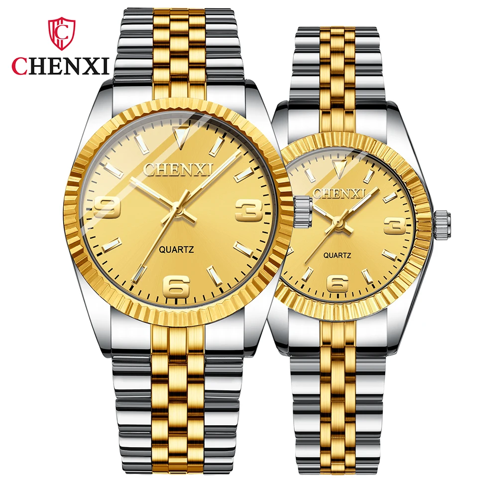 Top Brand CHENXI Couple Watch Business Casual Quartz Watches For Women Men Clock High Quality Waterproof Wristwatch Luxury Gifts