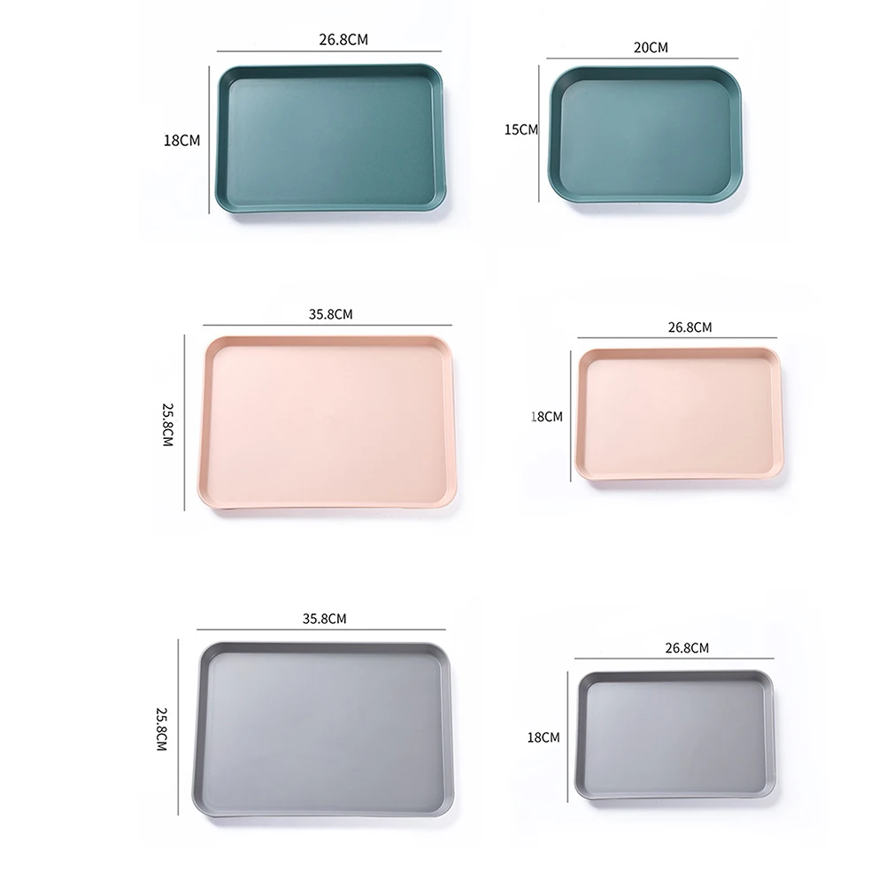 Silicone Plastic Flat Tray 358mm Square Anti-slip Twistable Stand Mobile Holder Bathroom Soap Tray Coffee Tea Cutlery Holder