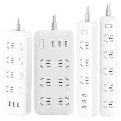 Original Xiaomi Power Strip 2.1A Fast Charging 3 USB wifi smart Socket Plug 6 Outlets Socket Adapter US UK EU AU MI Power strip