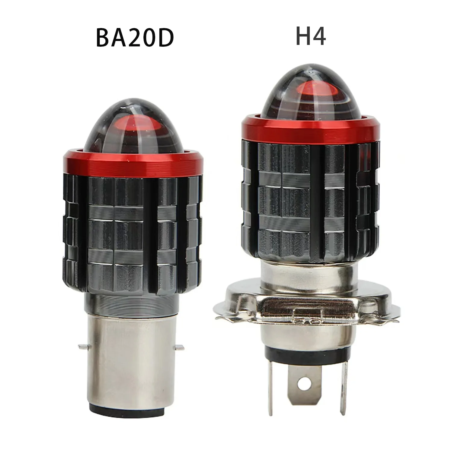 H4 LED Motorcycle H6 LED Moto Motorcycle Headlight White Yellow Bulbs Lens High Low Beam Lamp Motorbike Lamp Scooter