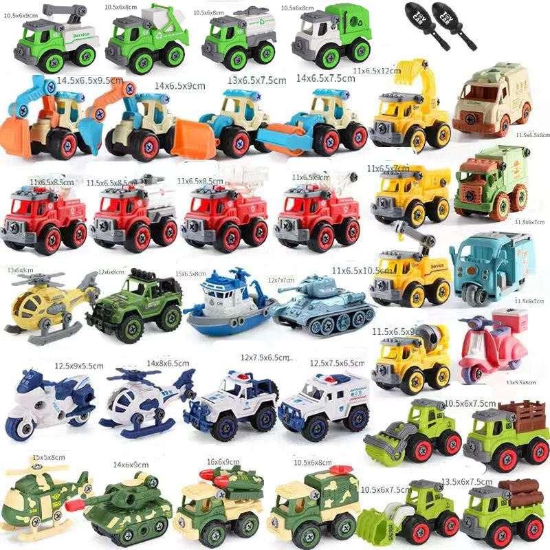 

Screw Helicopter Take Apart Vehicle Toy DIY Construction Truck Toys Farm Toy Build Car for Boy Kid Building Blocks Gift for kids