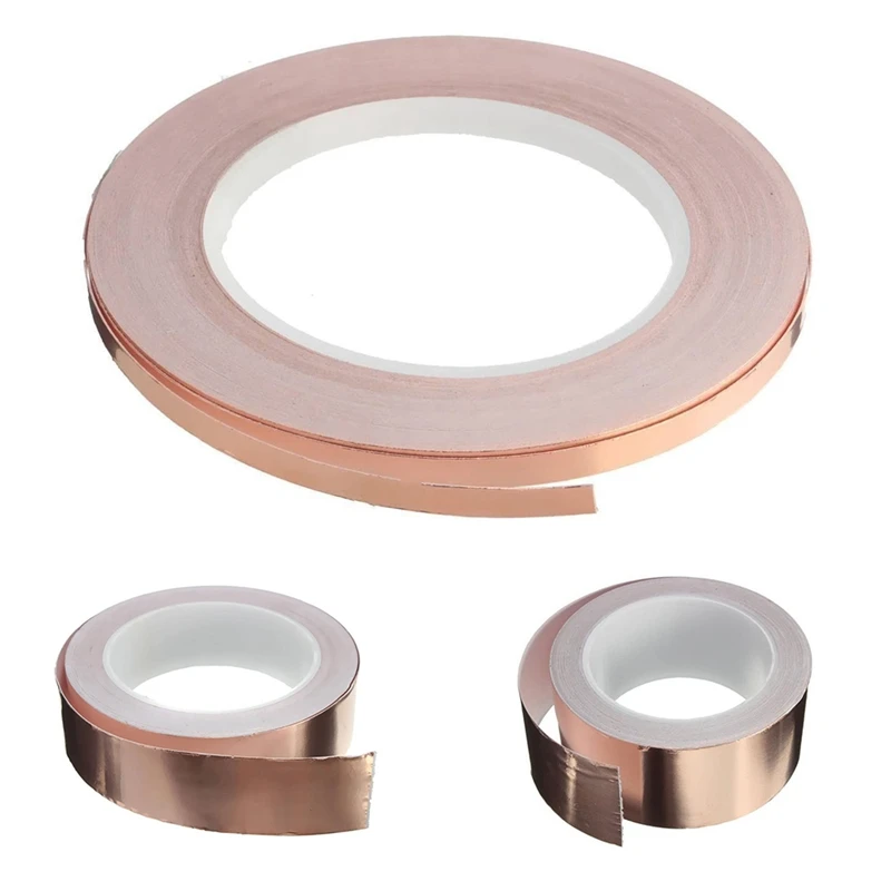 Newsingle-Sided Adhesive Copper Foil Tape Self-Adhesive Shielding Tape Anti-Interference Tape For Guitar