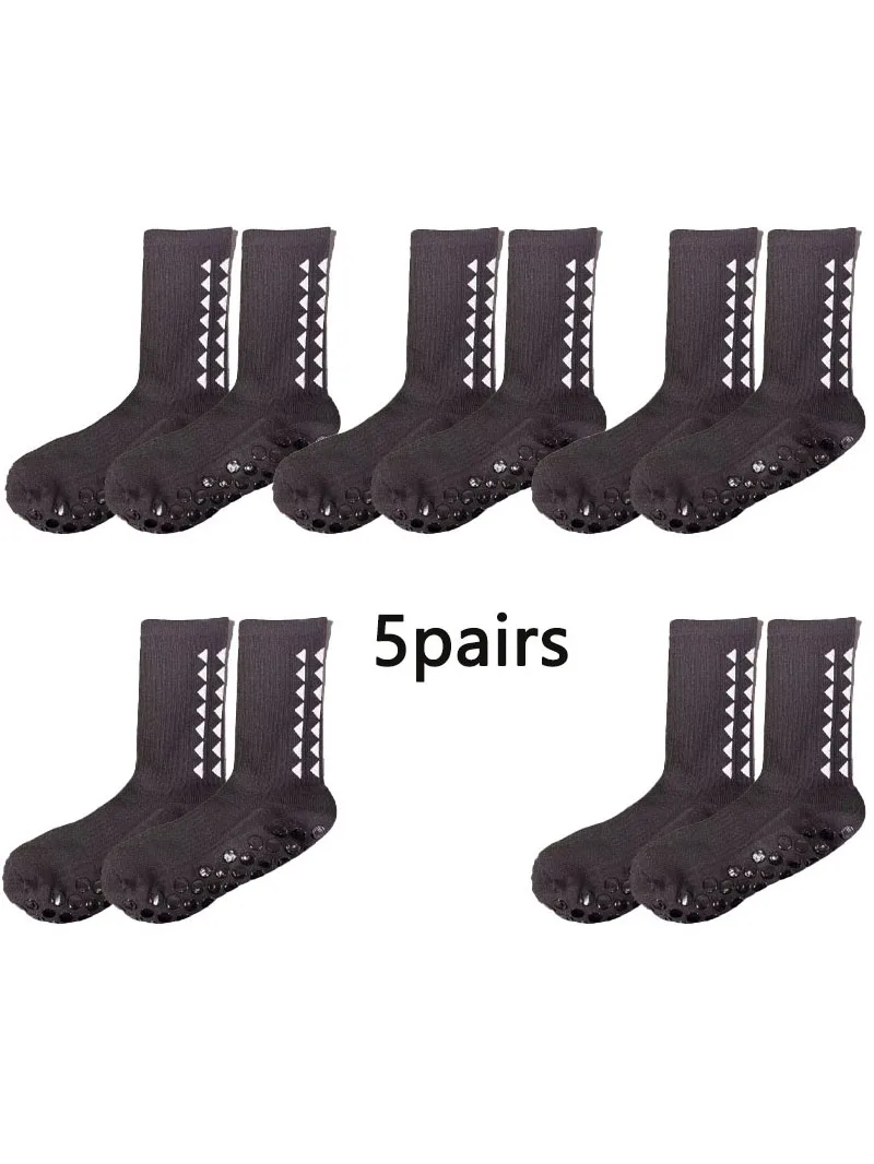 

5/10 пар мужских и женских футбольных противоскользящих носков на махровой подошве, спортивные носки для регби, футбола, езды на велосипеде, бега и