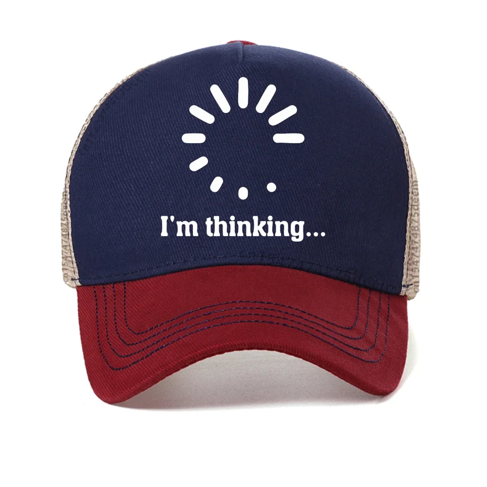 I'm Thinking baseball cap summer men women adjustable sports Trucker hat fashion mesh Breathable Snapback hats