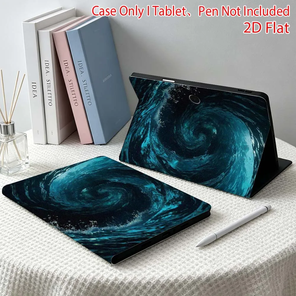 Ocean wave pattern For OPPO VIVO IQOO OnePlus Realme Pad 3 Pro 13 12.1 11.4 11 inch Pen Tray Tablet Case Soft