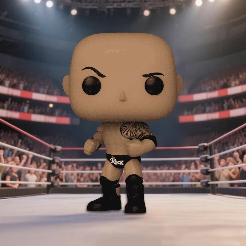 

Genuine Edition FUNKO POP WWE: Dwayne "The Rock" Johnson Anime Action Desktop Decoration Ornament Model Toys Collectible Model