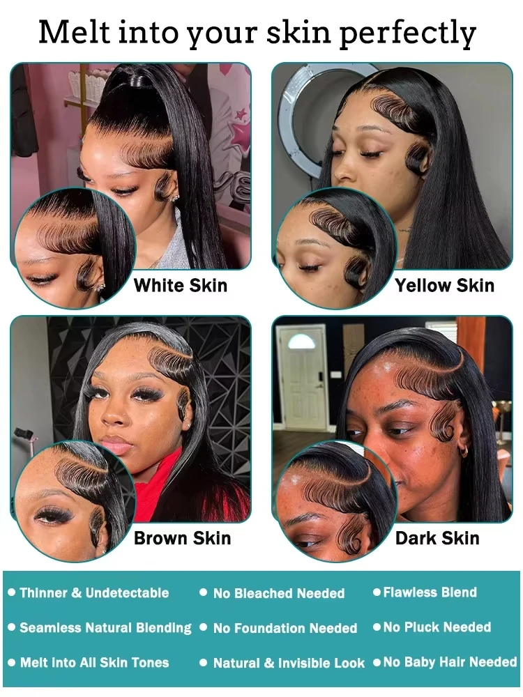 13x6 30 40 بوصة 180 200 الكثافة العظام مستقيم الدانتيل الجبهة البرازيلي HD 13x4 قبل قطعها شعر مستعار غلويليس شعر الإنسان الدانتيل الباروكات الأمامية