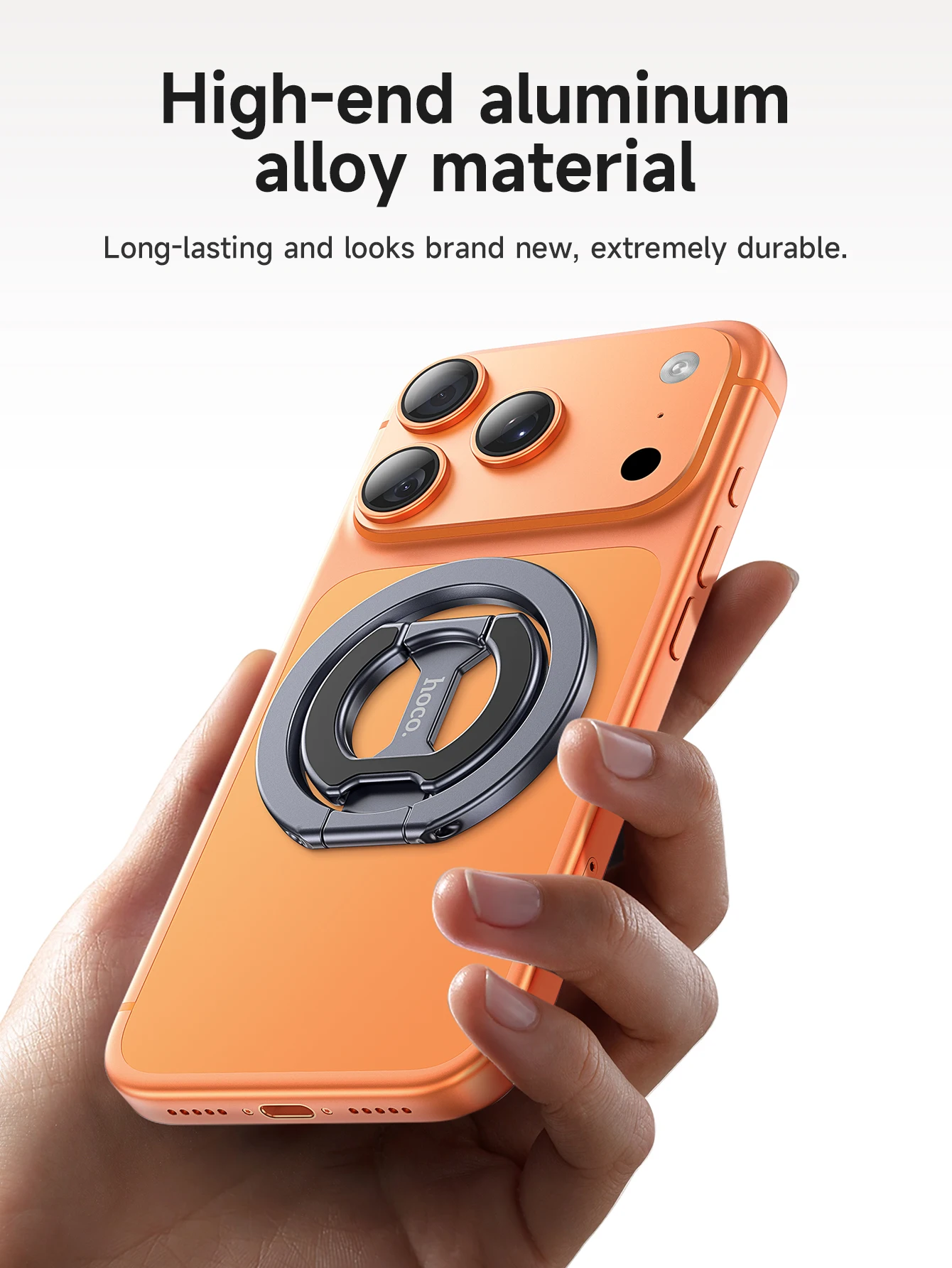 GH9 Magnetischer Handy-Ringhalter Abnehmbarer Griff Ständer Kompatibel mit iPhone MagSafe Samsung Xiaomi - Handyhalterung – Detail 7