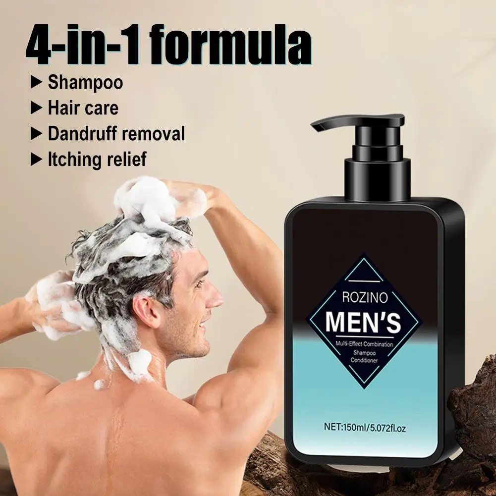 

Мужской шампунь для волос 4 в 1, увлажняющий, освежающий, восстанавливающий, восстанавливающий волосы, чистка блеска, против зуда, уход за мужскими волосами