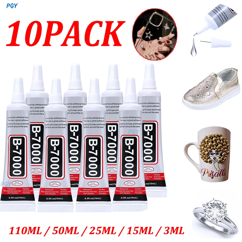 

10/5/1PCS B7000 Glue Clear Contact Phone Repair Adhesive Glass Plastic DIY Diamond Jewelry Liquid Glue With Precision Applicator