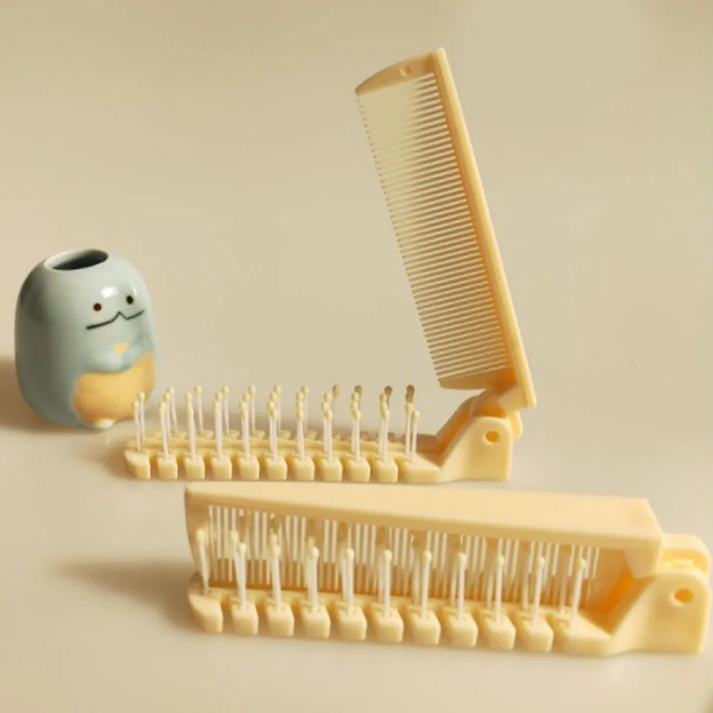 

Набор из 3 складных расчесок для прямых волос, портативный, компактный дизайн, для путешествий, распутывающая расческа для женщин, для кудрявых или прямых волос