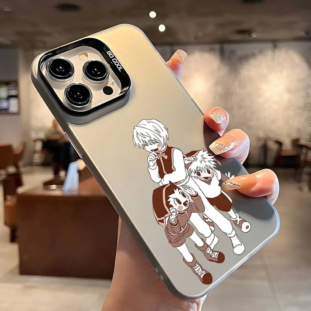 أمين H-HUNTER هنتر جراب هاتف آيفون 16 15 14 13 12 11 برو ماكس X XR XSMAX 8 7 Plus كاندي ماتي غطاء خلفي مقاوم للصدمات