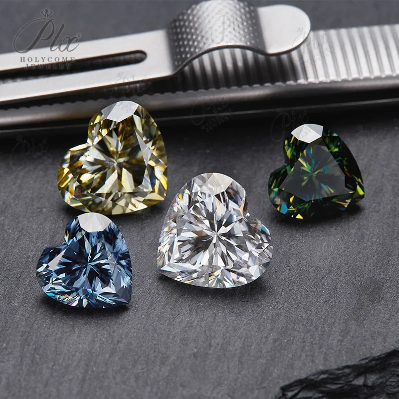 Nuevo 100% corazón CutMoissanite diamante VVS1 claridad multicolor superior cuentas de piedras preciosas sueltas para regalo materiales para hacer joyería DIY