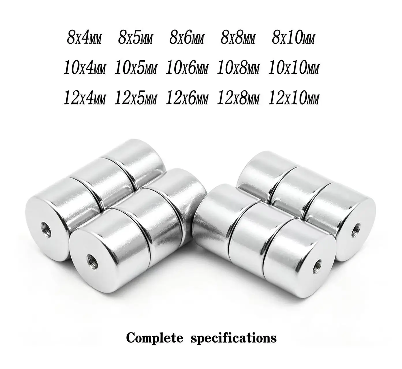 8x5MM Heavy Duty Disc Magnets 6mm x 3mm for DIY, Tools, Workshop, Crafts & Home Org8*6 12*6 12*8 10x6 10*8 10x10 12x4 12x5 12x10