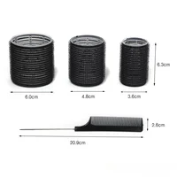 28pcs/Set Hair Roller Sets 18pcs Plastic Self Grip Hair Curlers 3 Sizes Hair Rollers 10pcs Metal Clips DIY Hairdressing Tools 4