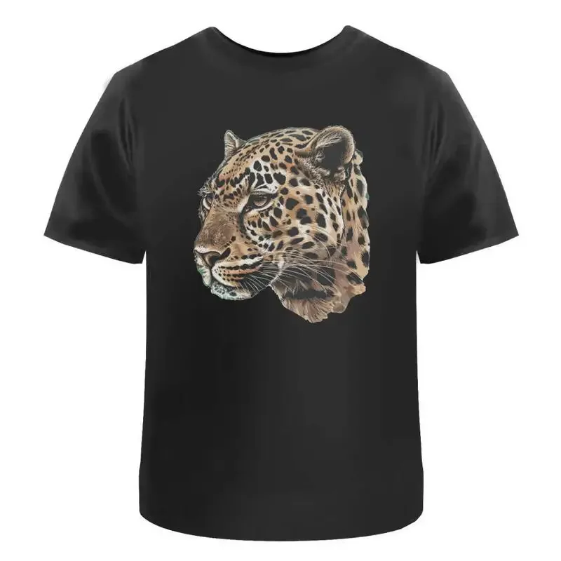 Leopard Side View' Cotton T Shirt Ta048918