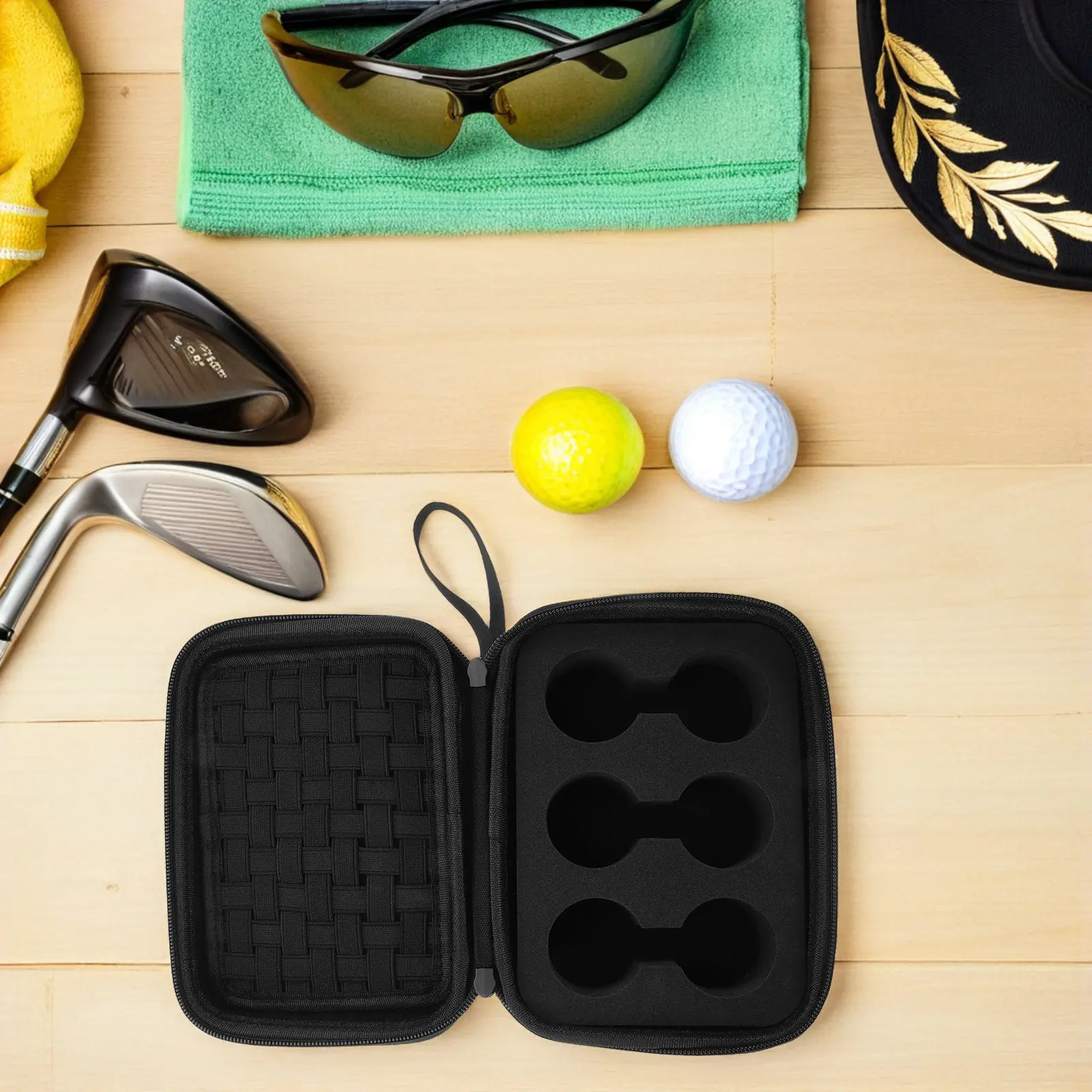 

Sturdy Eva Golf Accessories Bag Compact Heat-Pressed Organizer Pouch for Golf Balls Tools Tees Practice Range Travel Portable