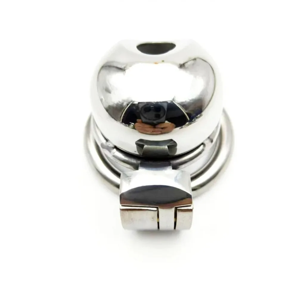Metal Chastity Cage Stainless Steel Chastity Cage BDSM Anti-shedding Restraint Control Cock Ring Erotic Sex Toys For Men Gay view 5