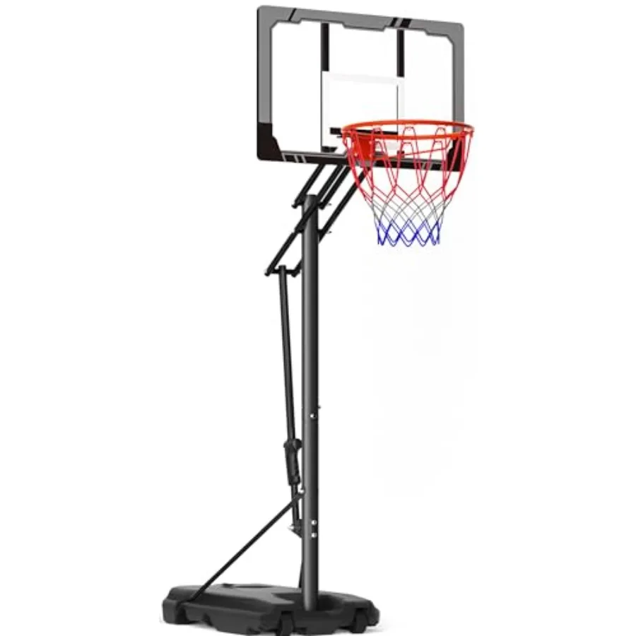 Баскетбольное кольцо, легко регулируемое, 4.08.5 футов, портативная система баскетбольных ворот для подростков, молодежи, 33, небьющаяся доска, уличная Ind