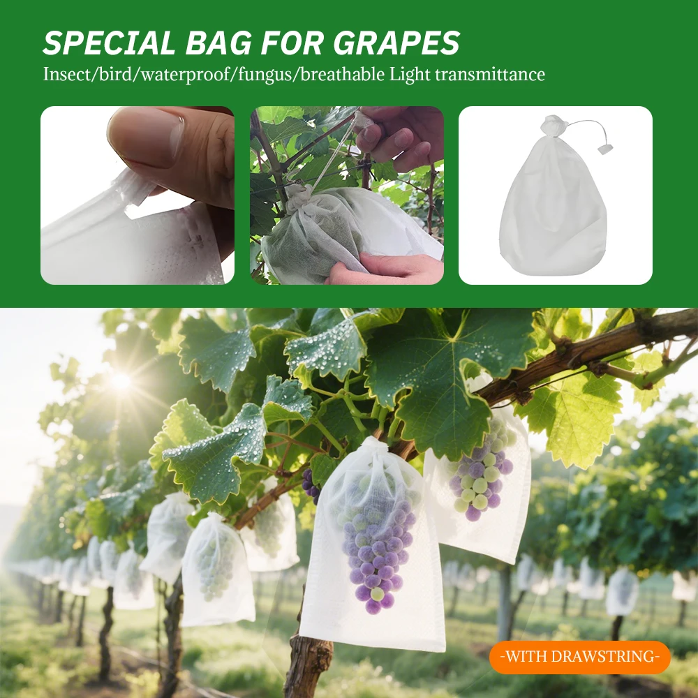 Sacs de Protection des fruits Non tissés, sacs de Protection respirants pour vergers, sacs horticoles, sacs de Protection contre les insectes et les oiseaux