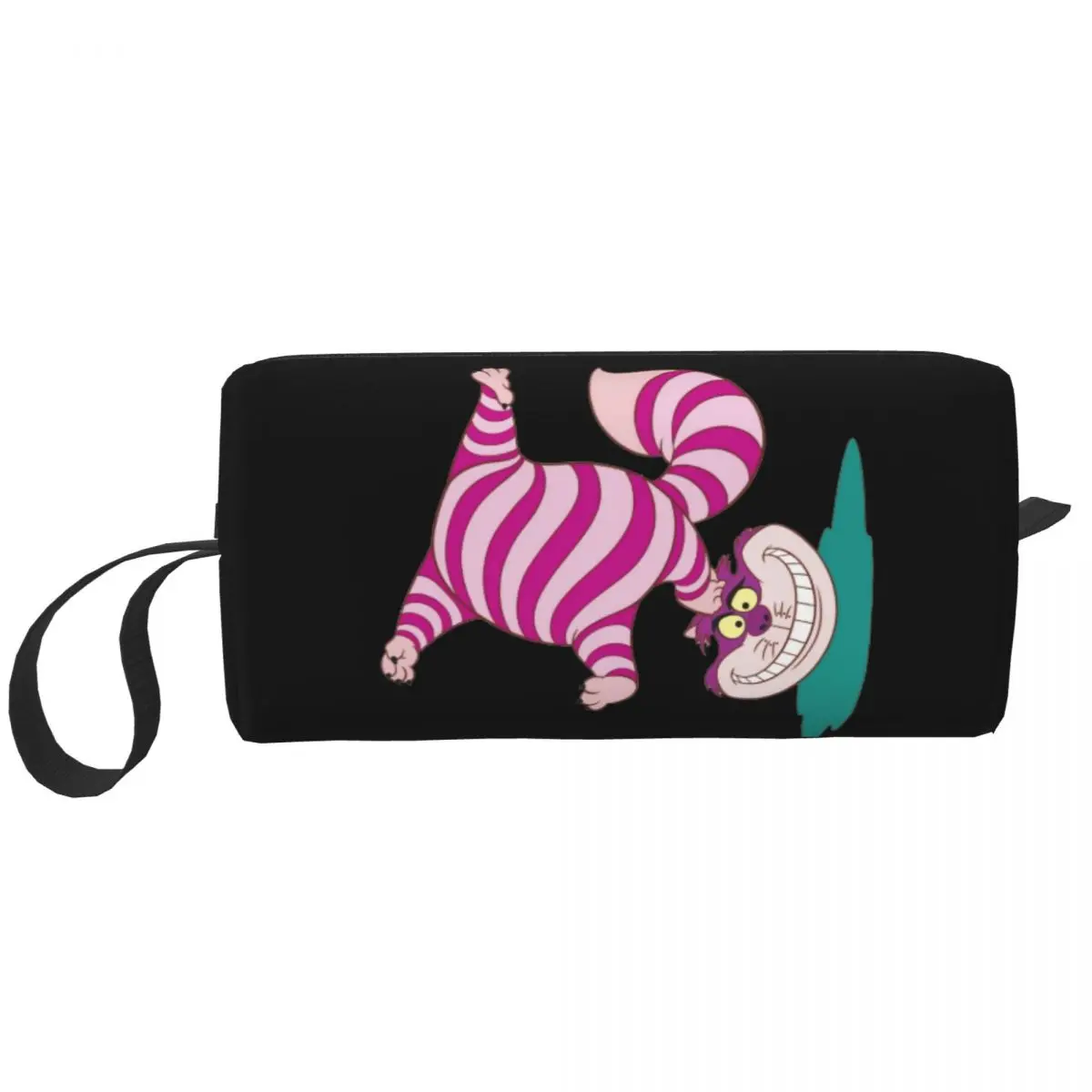 Custom Travel Cheshire Cat Animation Toiletry Bag Portable Alice In Wonderland Makeup Women Beauty Storage Dopp Kit Case