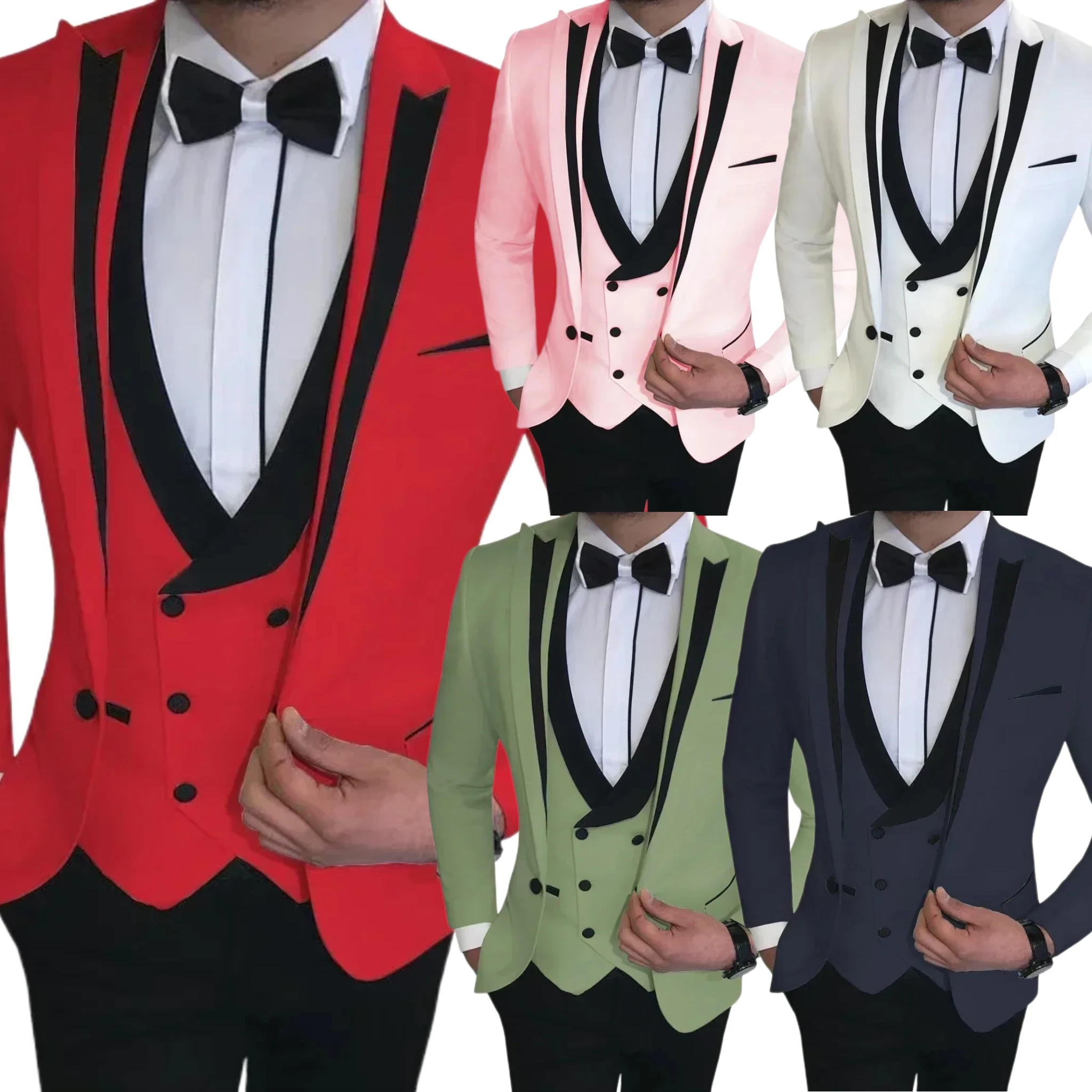 Dress Suit for Men,high-quality Wedding Art,formal Jacket with Peak Lapel for Celebrities,three-piece Groom Suit,2024 New