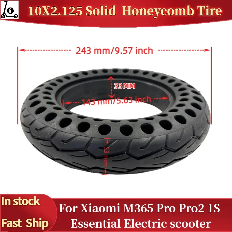 

10 inch Solid Honeycomb Tyre for Electric Scooter Xiaomi M365 Pro Pro2 wheel parts 10 ", 10x2.125, 10x2.5