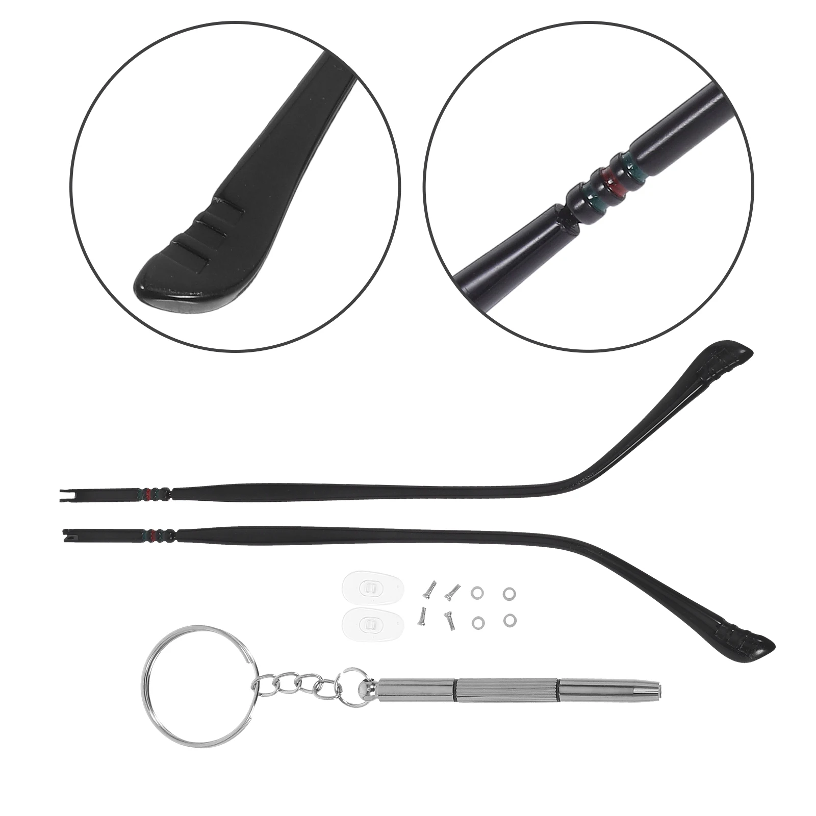 

Glasses Frame Accessories Eyewear Temple Accessory Eyeglass Replacement Arms Universal Legs Alloy