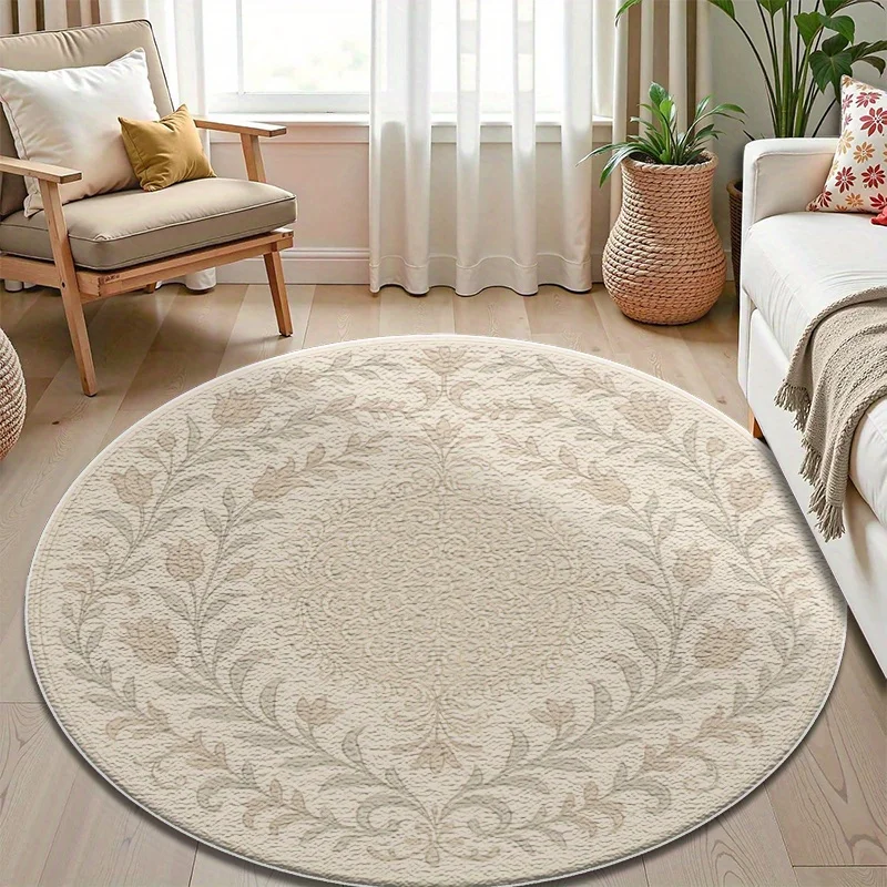 Vintage Botanical Frame Graphic Floor Carpet Durable Entrance Rug For Coffee Shop Office Supermarket Store Entryway