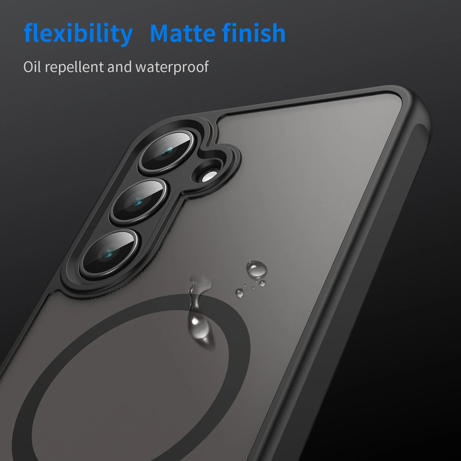 Translucent Frosted Shield Shockproof Case For Samsung Galaxy S25 FE Magnetic Wireless Charging TPU Frame Plastic Phone Cover