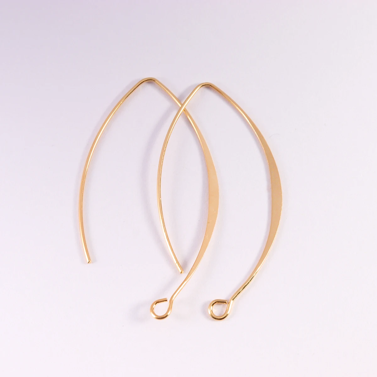 10/20pcs 45mm Anti Allergy V Shape Earring Hooks Ear Wires Hypoallergenic Earrings Clasp Wire for Diy Jewelry Making Accessories