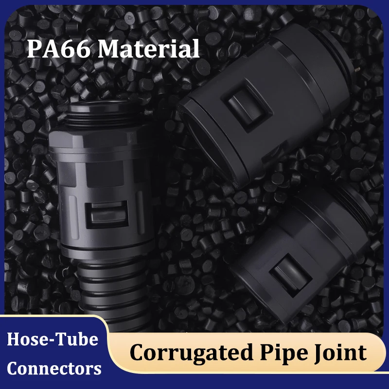 

Corrugated Pipe Nylon Joint AD 10/13/15.8/18.5 - 34.5mm Automotive Cable Motor Wire Insulated Harness Bellows Tube Connectors