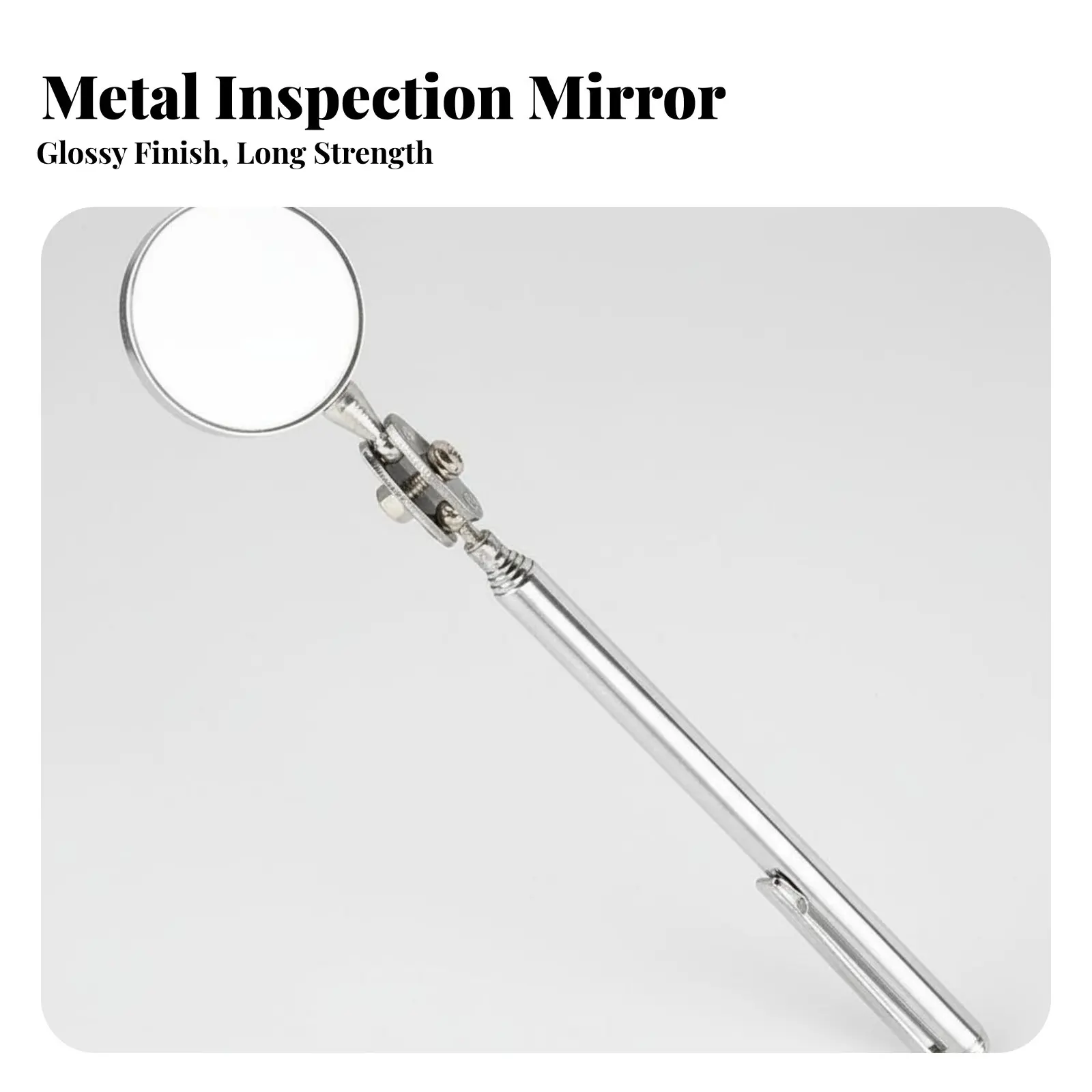 

Telescoping Inspection Mirror Stainless Round Rotate Head Mirror Extendable Viewing Tool for Technicians, Car Repair