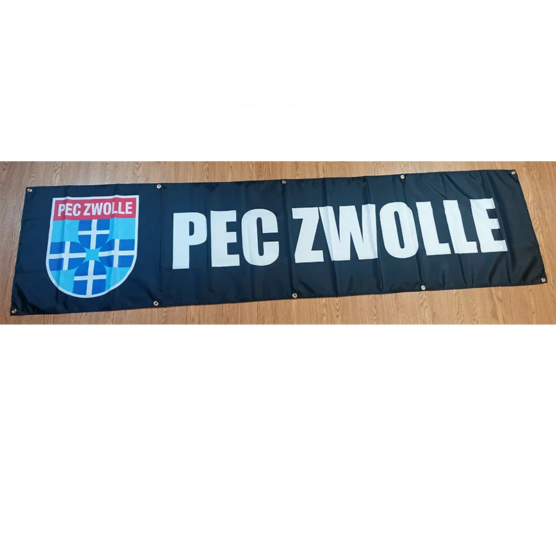 Holland PEC Zwolle Flagge Schwarz 60x240cm Dekoration Banner für Haus und Garten