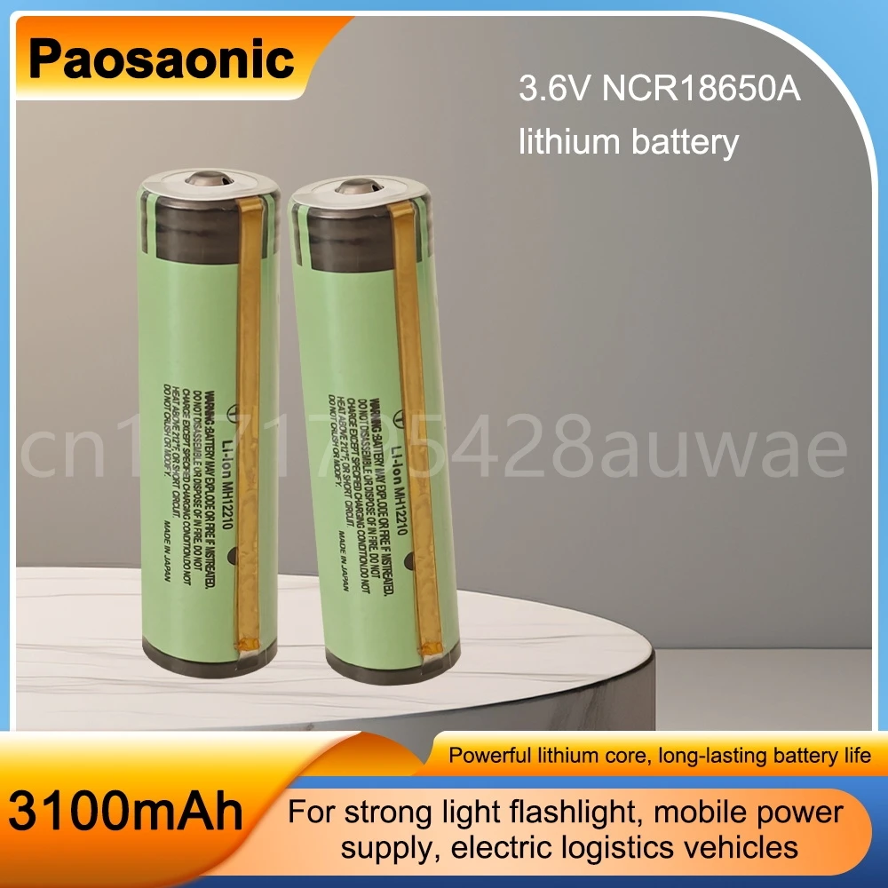 NCR18650A com placa de proteção bateria de lítio recarregável de 3,7 V, para veículo elétrico médico bateria de energia de 3000 mah