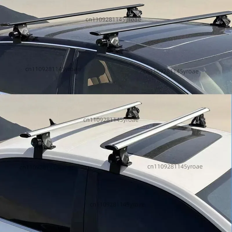 Universal Aluminum Alloy Roof Crossbar Luggage Rack, Non‑Destructive Mounting Load‑Bearing Frame Accessory