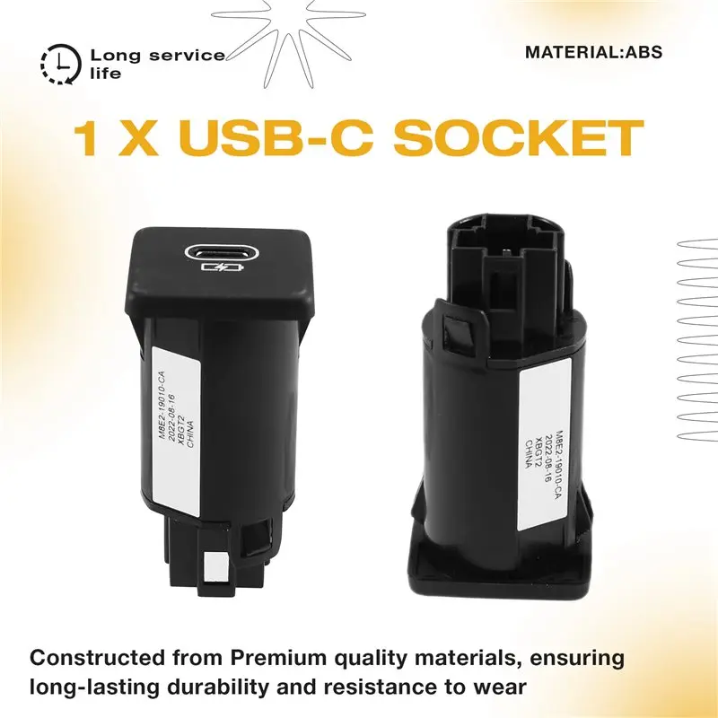 A96E-2X For Land Rover Range Rover Sport Executive Land Rover Defender II L494 Car USB-C Socket LR150198 T4K14636